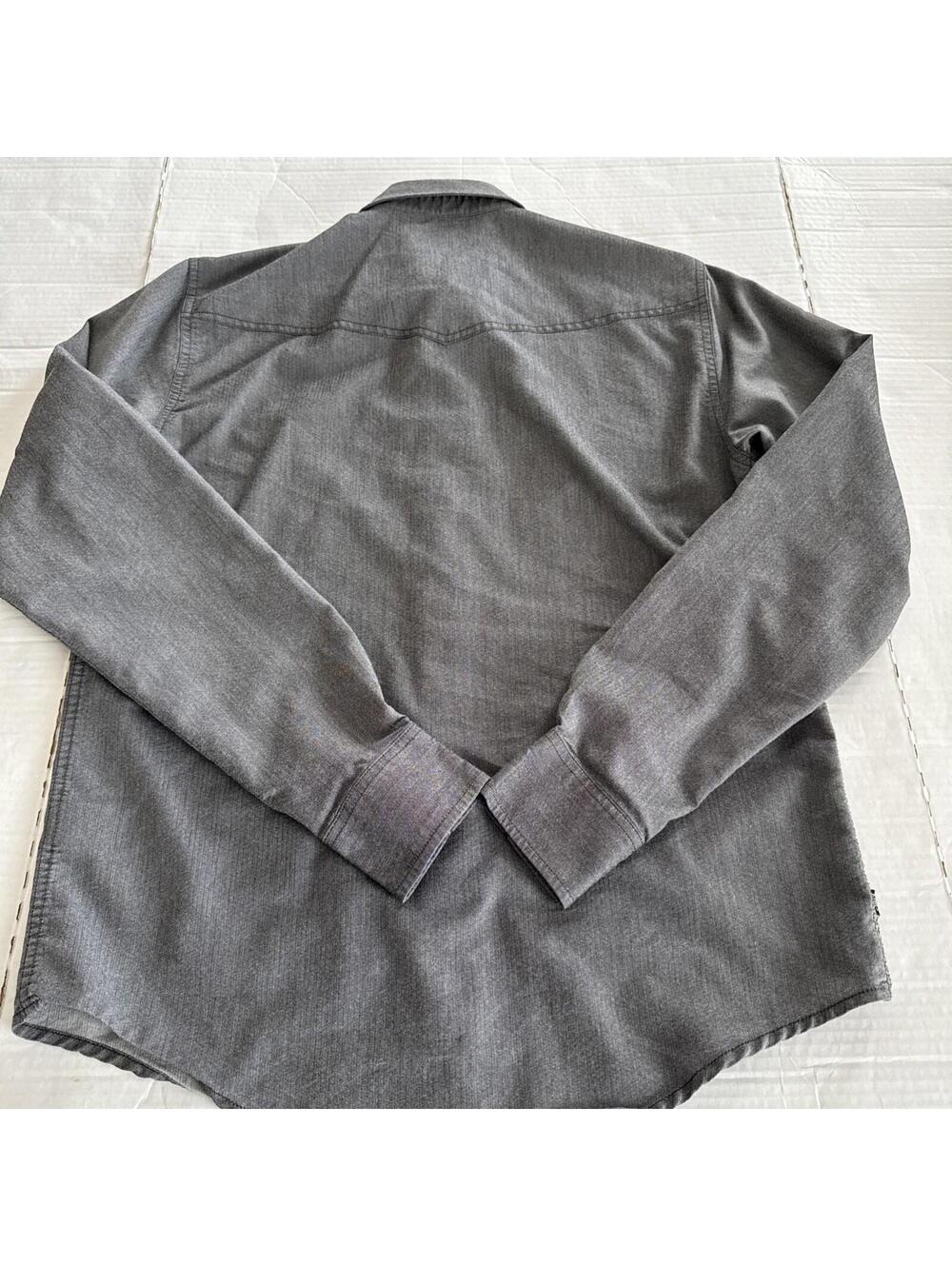KIMES RANCH - Gray Long Sleeve Snap Button Western Shirt w/ Pockets - Mens Small - Picture 8 of 8